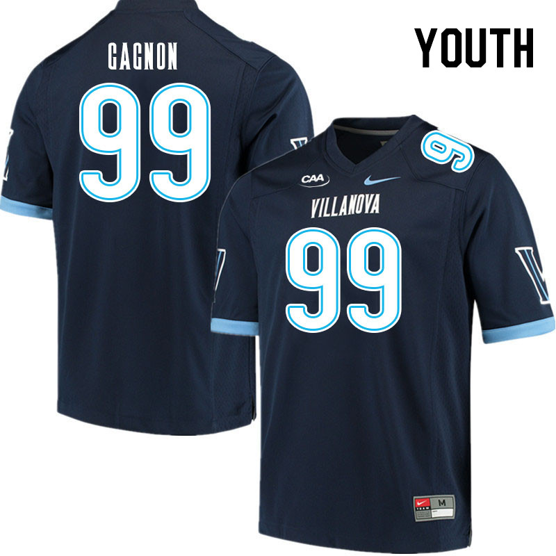 Youth #99 Camden Gagnon Villanova Wildcats College Football Jerseys Stitched Sale-Navy